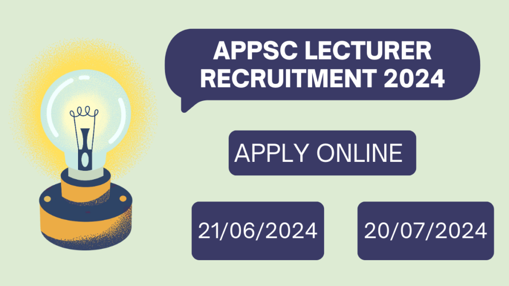 APPSC Lecturer Recruitment 2024