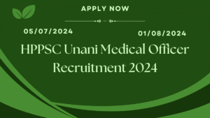 HPPSC Unani Medical Officer Recruitment 2024