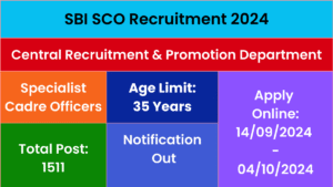 SBI SCO Recruitment 2024