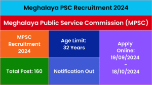 Meghalaya PSC Recruitment 2024
