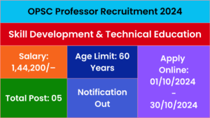 OPSC Professor Recruitment 2024