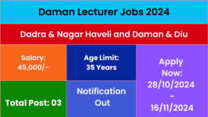 Daman Lecturer Jobs 2024
