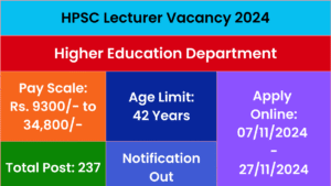 HPSC Lecturer Vacancy 2024