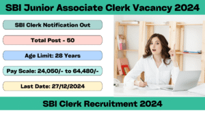 SBI Junior Associate Clerk Vacancy 2024