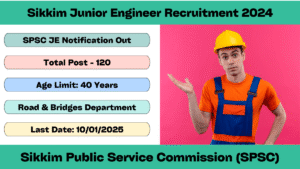 Sikkim Junior Engineer Recruitment 2024