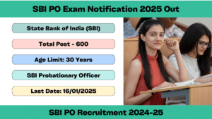 SBI PO Exam Notification 2025