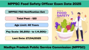 Food Safety Officer Exam Date 2025