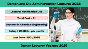 Daman and Diu Administration Lecturer 2025