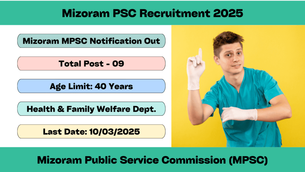 Mizoram PSC Recruitment 2025