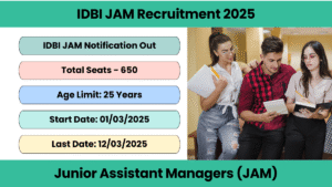 IDBI JAM Recruitment 2025