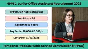 HPPSC Junior Office Assistant Recruitment 2025