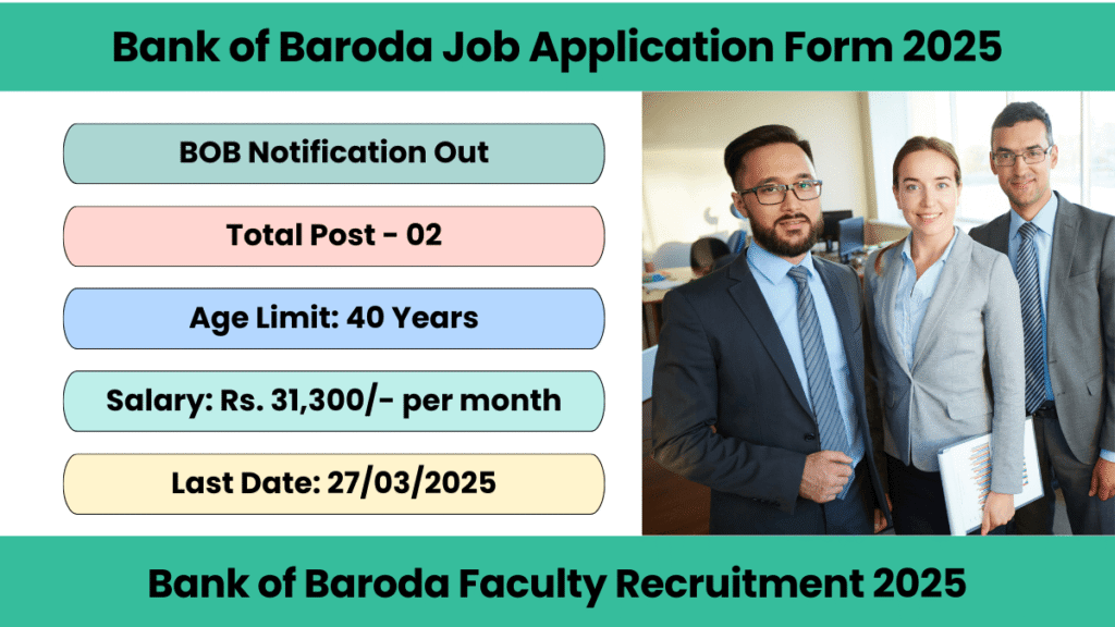 Bank of Baroda Job Application Form 2025