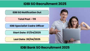 IDBI SO Recruitment 2025
