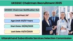 UKSSSC Chairman Recruitment 2025
