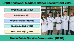 UPSC Divisional Medical Officer Recruitment 2025