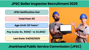 JPSC Boiler Inspector Recruitment 2025