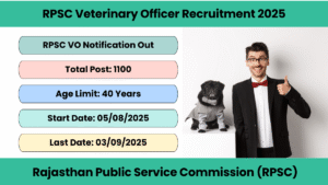 RPSC Veterinary Officer Recruitment 2025