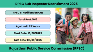 RPSC SI Recruitment 2025