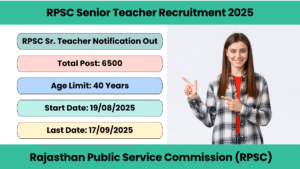 RPSC Senior Teacher Recruitment 2025