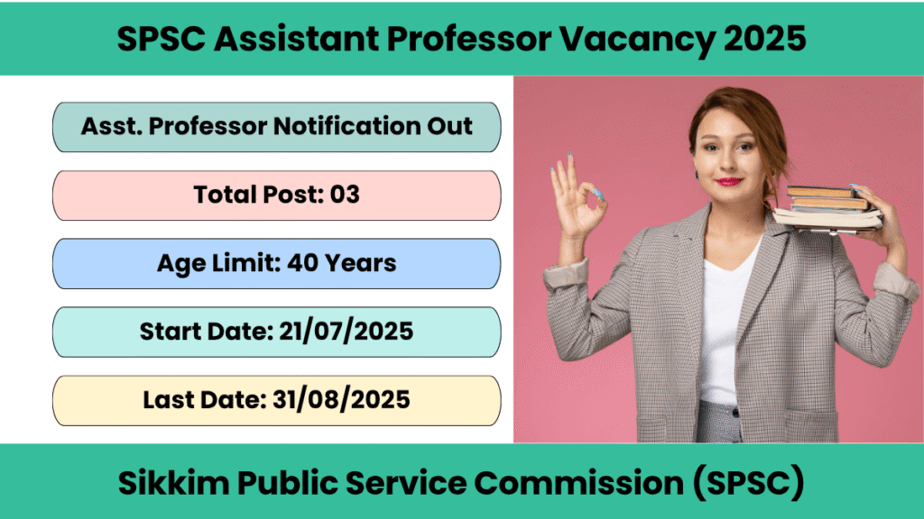 SPSC Assistant Professor Vacancy