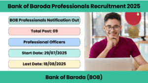 Bank of Baroda Professionals Recruitment 2025