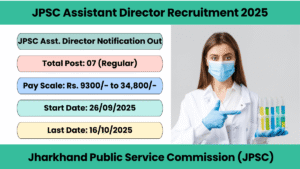 JPSC Assistant Director Recruitment 2025