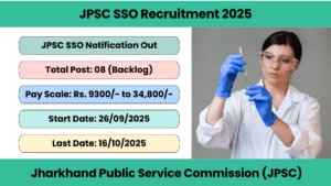 JPSC SSO Recruitment 2025