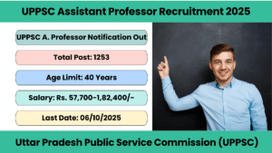 UPPSC Assistant Professor Recruitment 2025