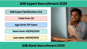 IDBI Expert Recruitment 2025